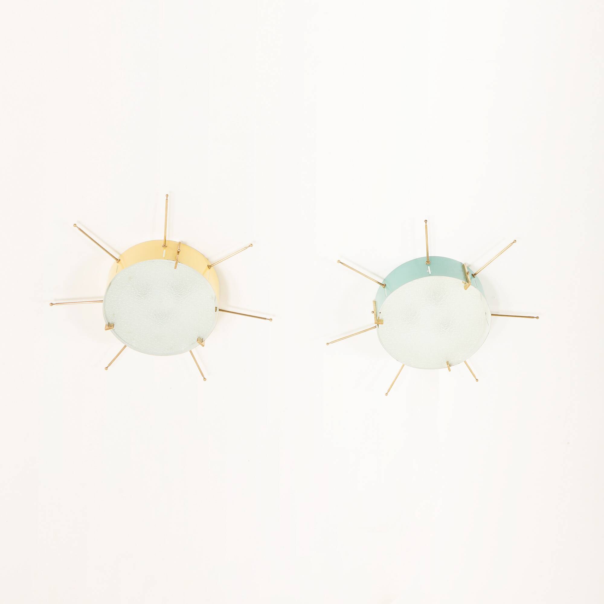Italian mid century wall lights or ceiling flush mount lights
