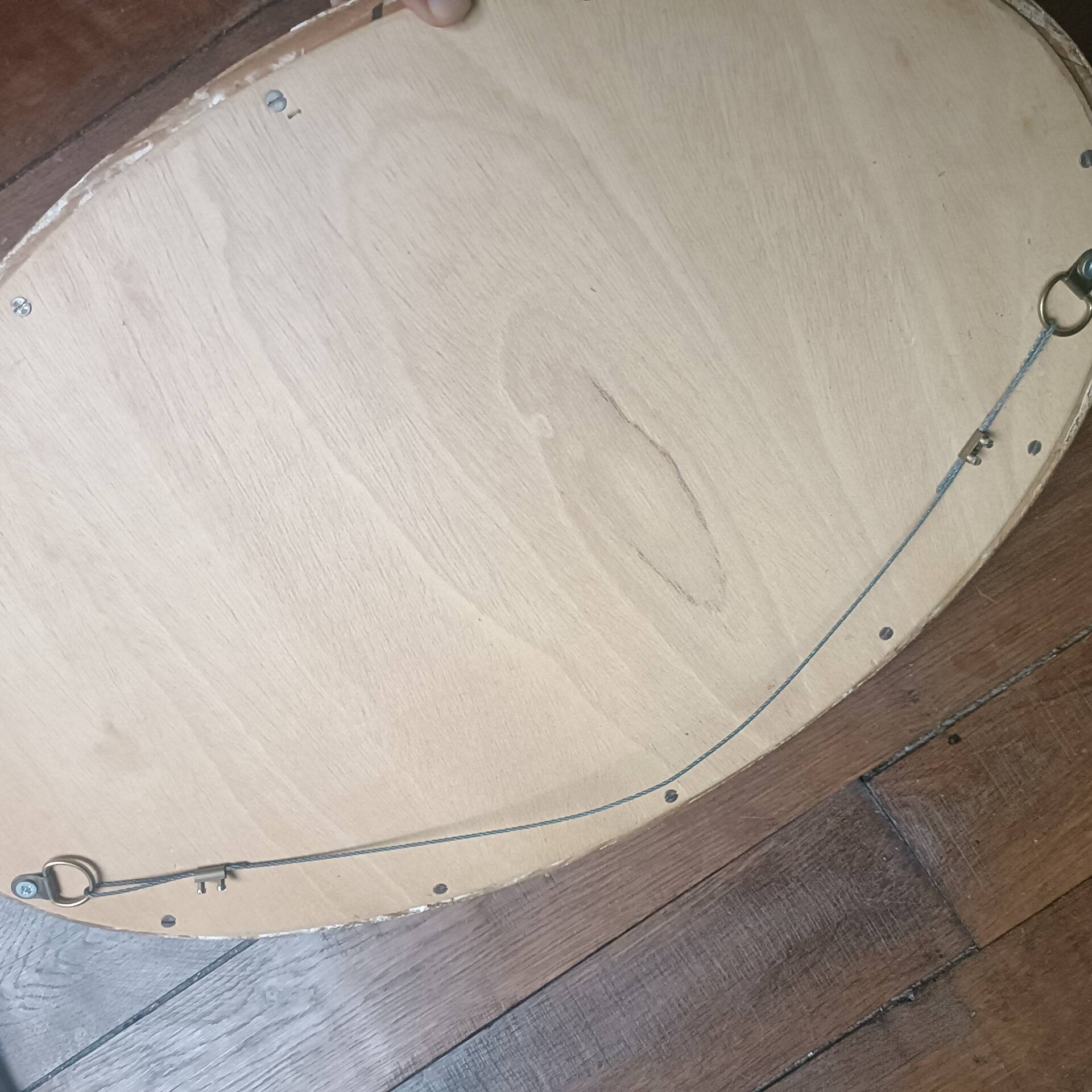 Art Deco oval mirror