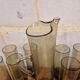 Service of 9 Pieces in Blown Glass Orangeade