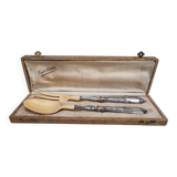 Sterling silver and ivorine salad servers
