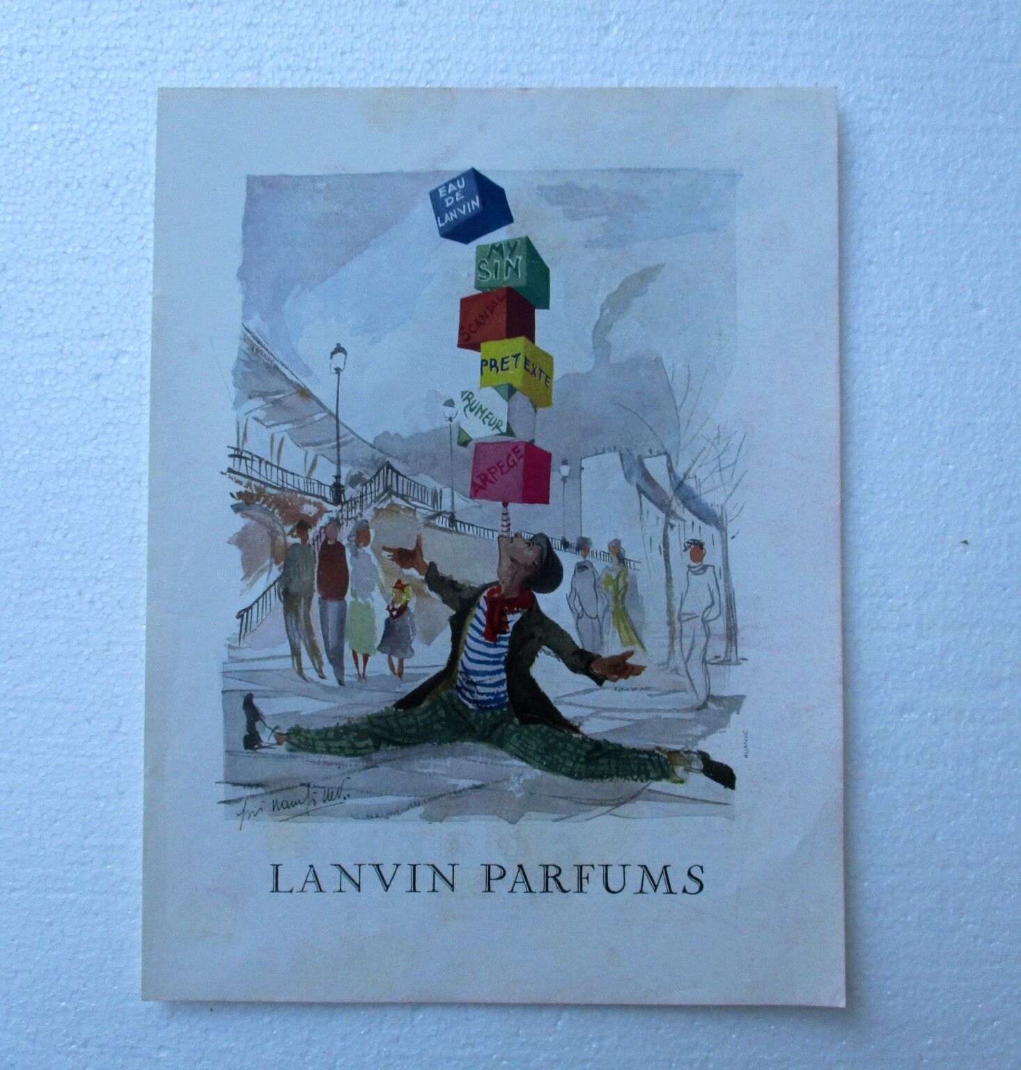 Advertising LANVIN Perfumes 50s