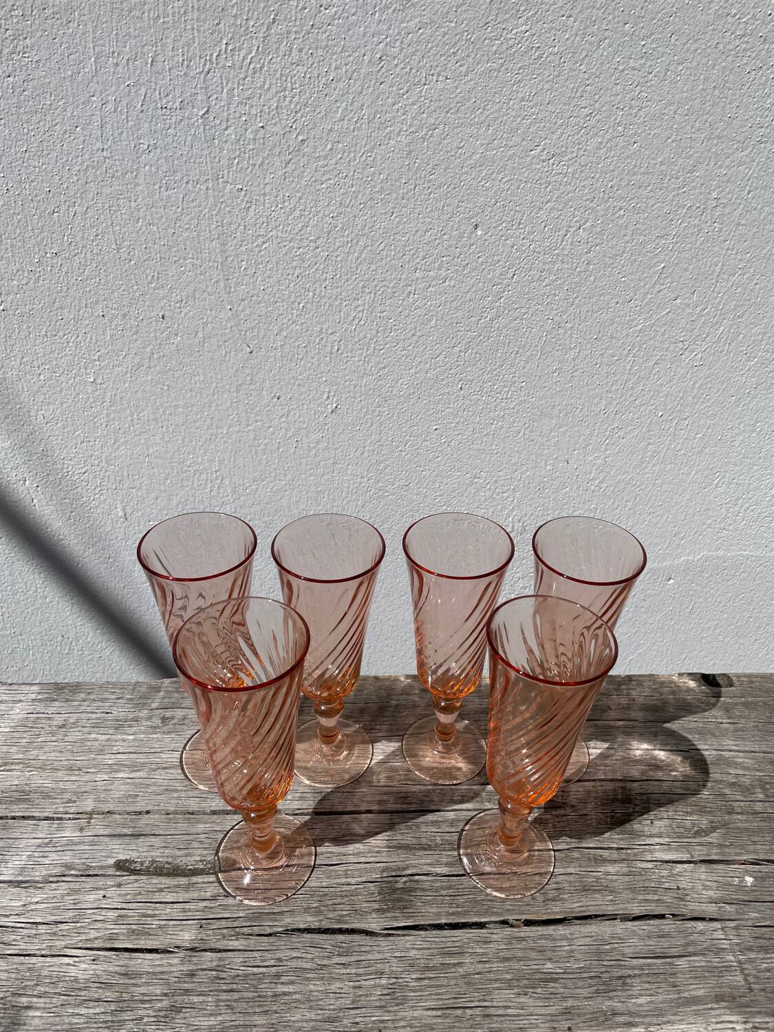 6 Rosaline champagne flutes