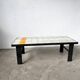 Ceramic Coffee Table Jean Jaffreux 1950s - Metal & Vintage Orange