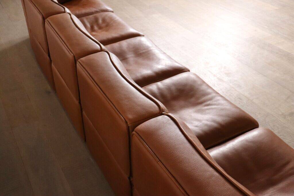 Canapé en cuir modulaire De Sede DS 15 XL, Suisse, années 1970