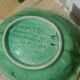 Vintage cabbage decorated earthenware salad bowl