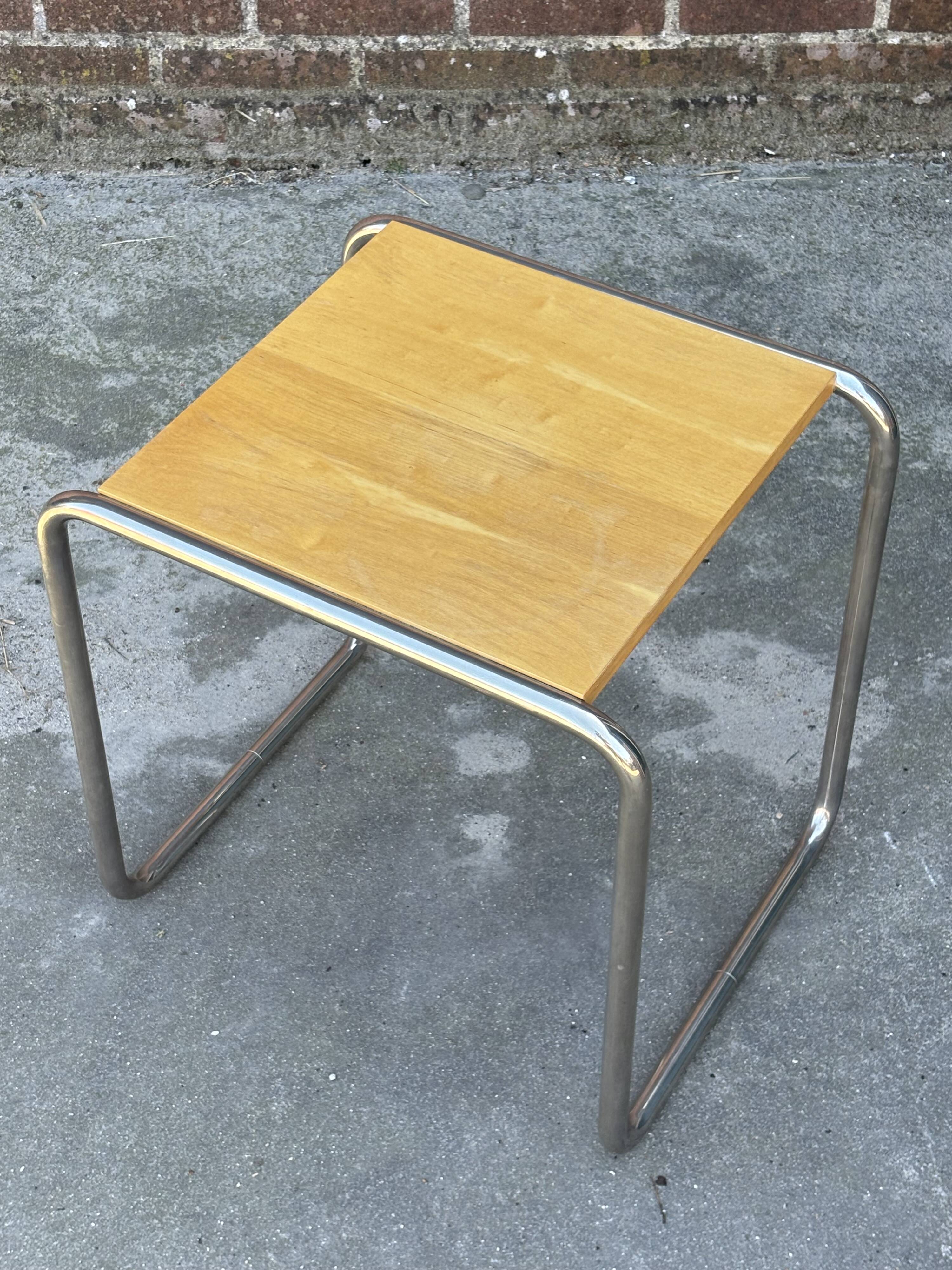 Vintage B9 sidetable / stool by Marcel Breuer, Tecta 1980's Design