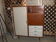 Meuble bois et skai armoire-commode-secretaire vintage