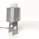 Lampe de table année 70 inox formes géométriques