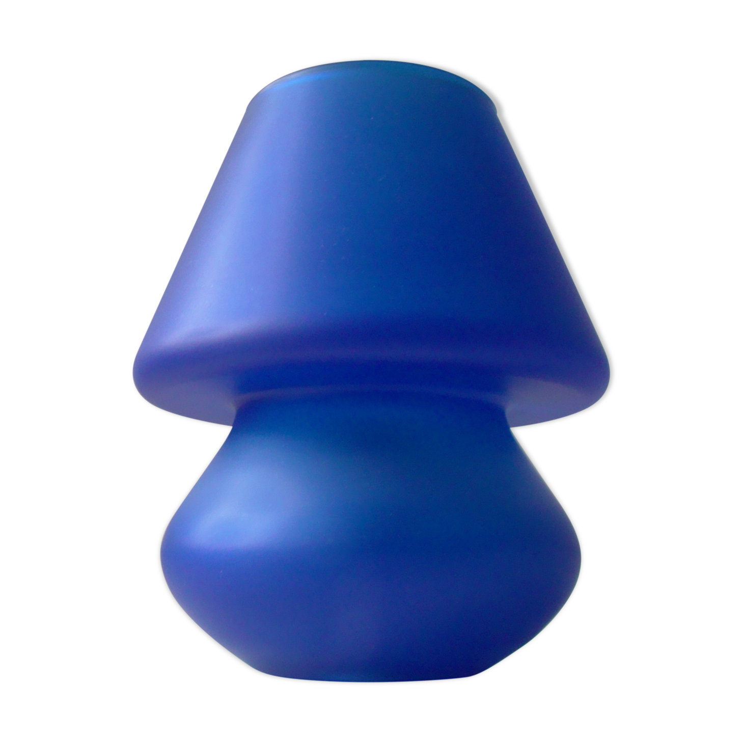 Vintage Habitat lamp in the shape of a blue mushroom
