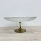 Mid-century design centrepiece crystal and brass bowl, 1960s