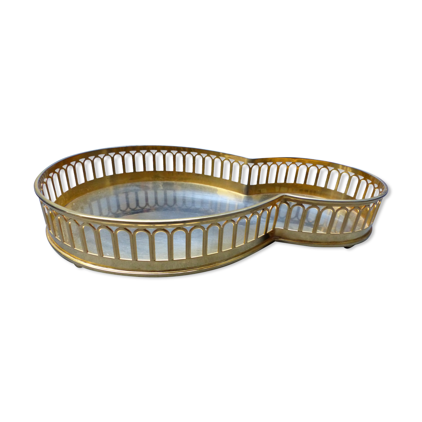 Golden brass tray