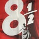 Poster "Eight and a half" Federico Fellini, Marcello Mastroianni 60x80cm 70's