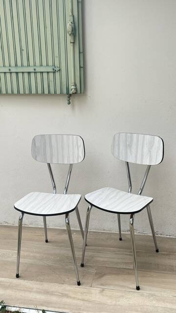 Pair of VINTAGE Formica CHAIRS
