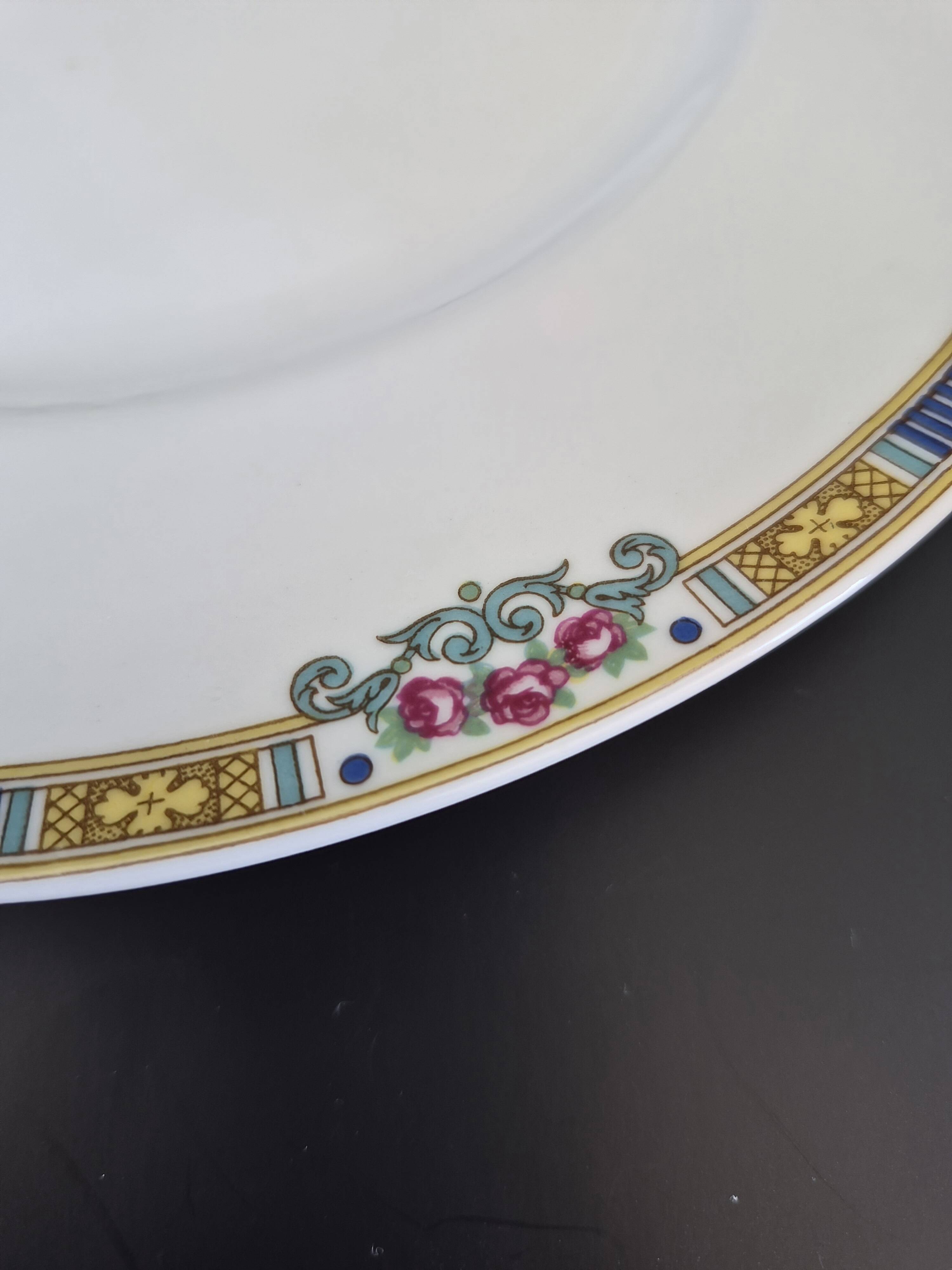 Set of 6 flat plates Bernardaud Limoges – Art Deco – A713