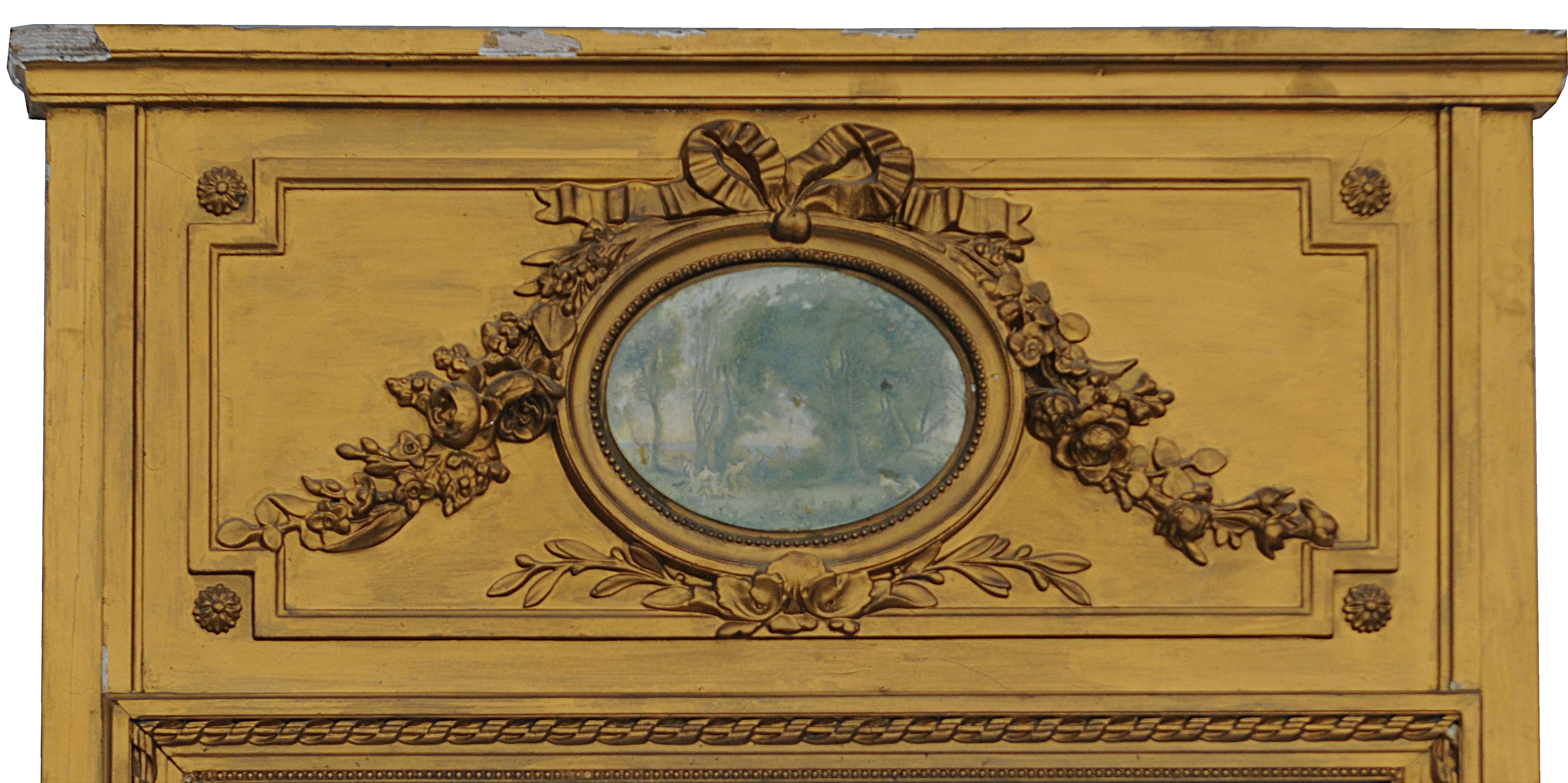 Golden wooden mirror 85x146cm