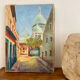 Oil on canvas view of Montmartre