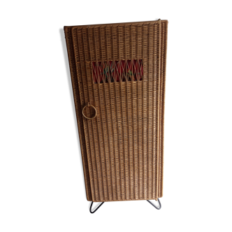 Penderie vintage années 50/60 en rotin