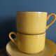 Tasses et soucoupe Saint Amand céramique jaune