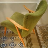 Pair of Wing chairs  Zig Zag scandinavian 50 60s