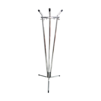 Tubax Chrome standing triangle shape coat rack 1960s by Willy van der Meeren