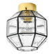 Beautiful 1970s Limburg glass ceiling lamp in octagon shape