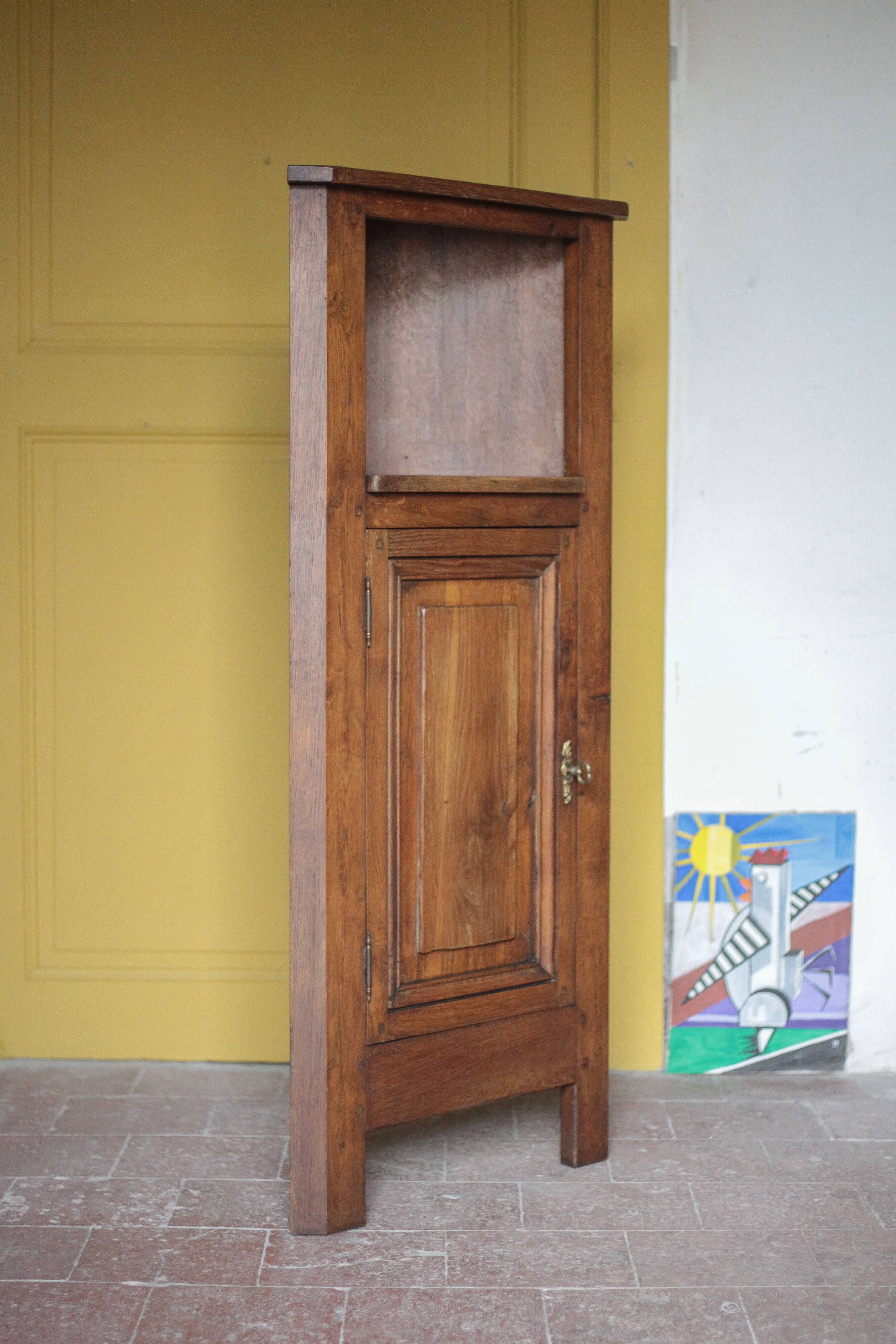 Corner cabinet wood, vintage corner furniture, storage, sideboard
