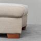 Half-moon pouf in light fabric 1970s vintage modernariato