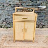 Rattan bedside table