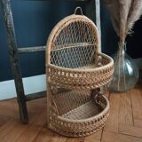Wicker wall shelf