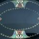 Art Deco black enameled serving tray with decoration