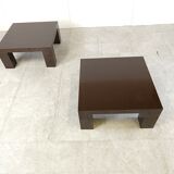 Paire de tables basses années 1970
