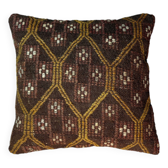 Vintage Turkish Kilim Cushion Cover , 45 x 45 cm