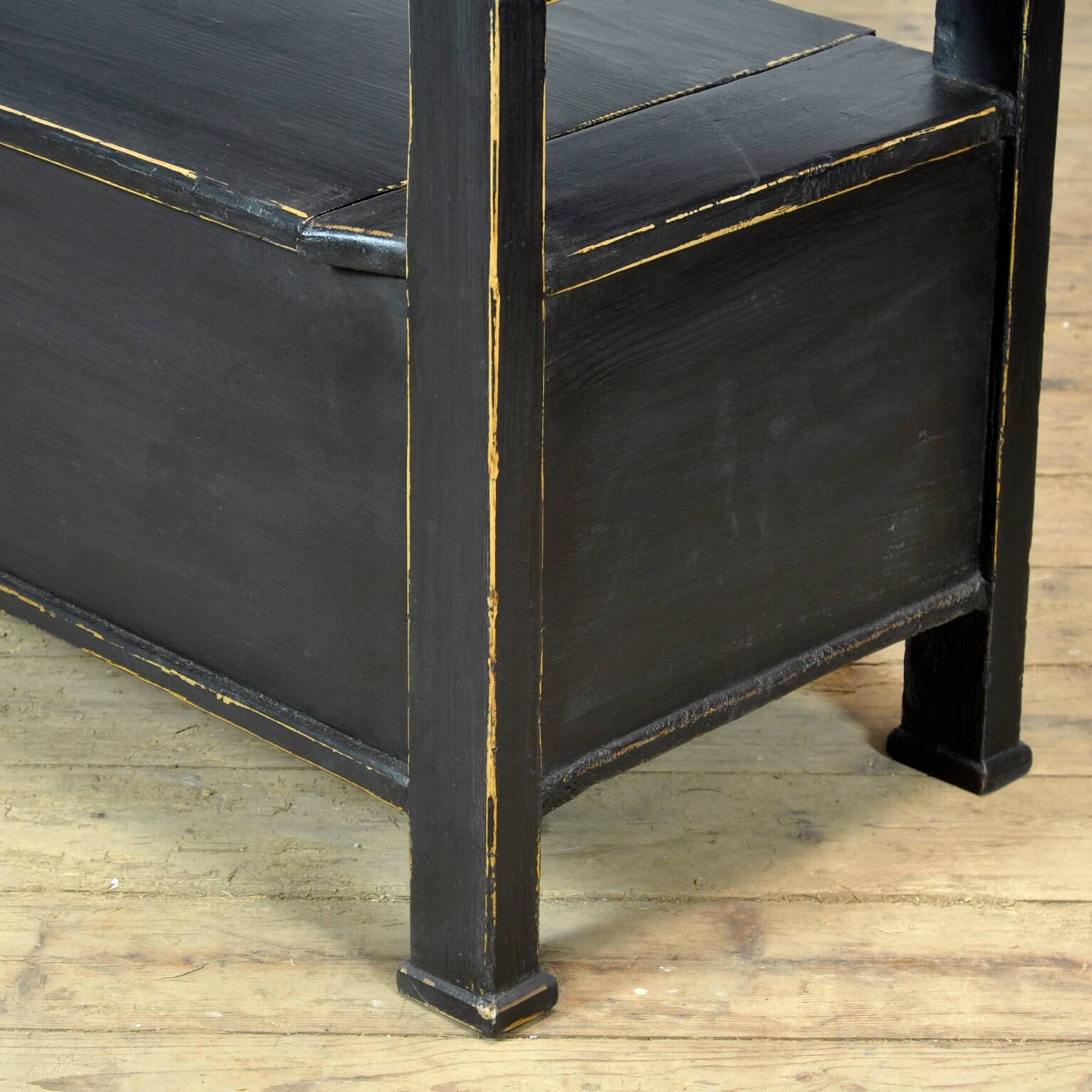 Antique pine drop-top bench, 1900s
