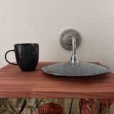 Wall light in gray enameled sheet metal
