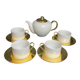 Tableware coffee and tea service 5 pieces Geneviève Lethu 20th century