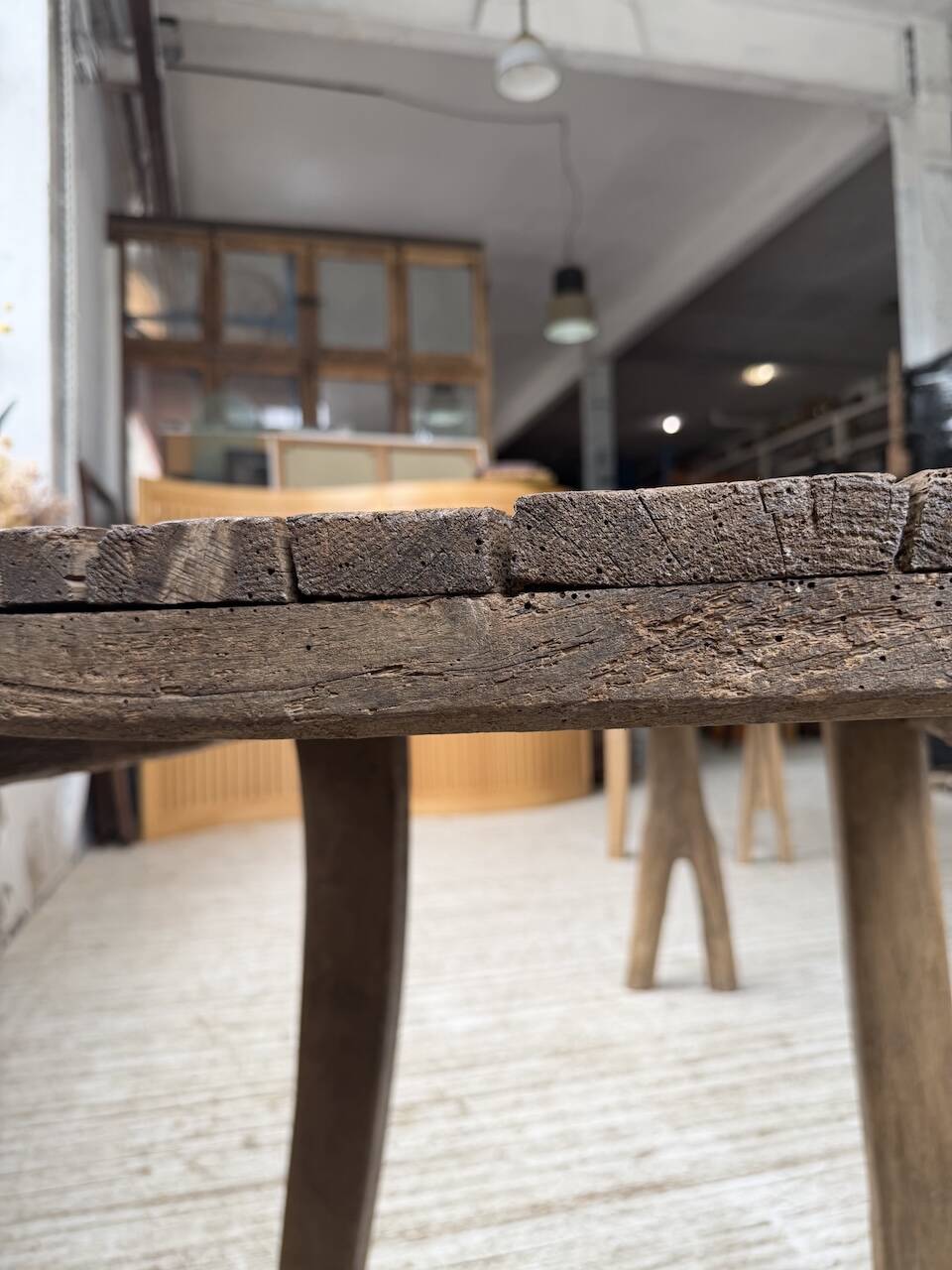Brutalist popular art table XXL 3.5m/4m pine and oak