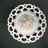 Set of three ceramics with floral decoration from Moustiers, 20th century