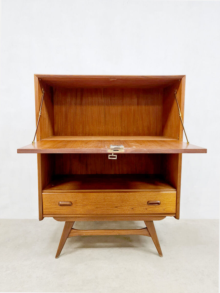 Vintage webé teak wall cabinet by Louis Van Teeffelen