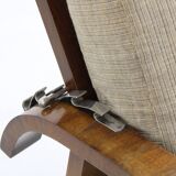 1930s Pair of Art Deco Armchairs in Walnut Finish, Czechoslovakia