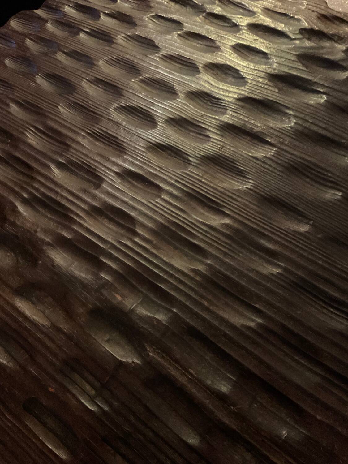 Vintage Brutalist Coffee Table in Solid Wood