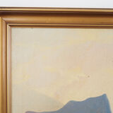 Painting „The Riverside Camp”, Scandinavian design, 19th century, by Vilhelm Oskar Engström