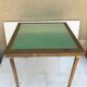 Ancienne table a jeu pliante marque meblutil et son plateau en feutrine verte vintage