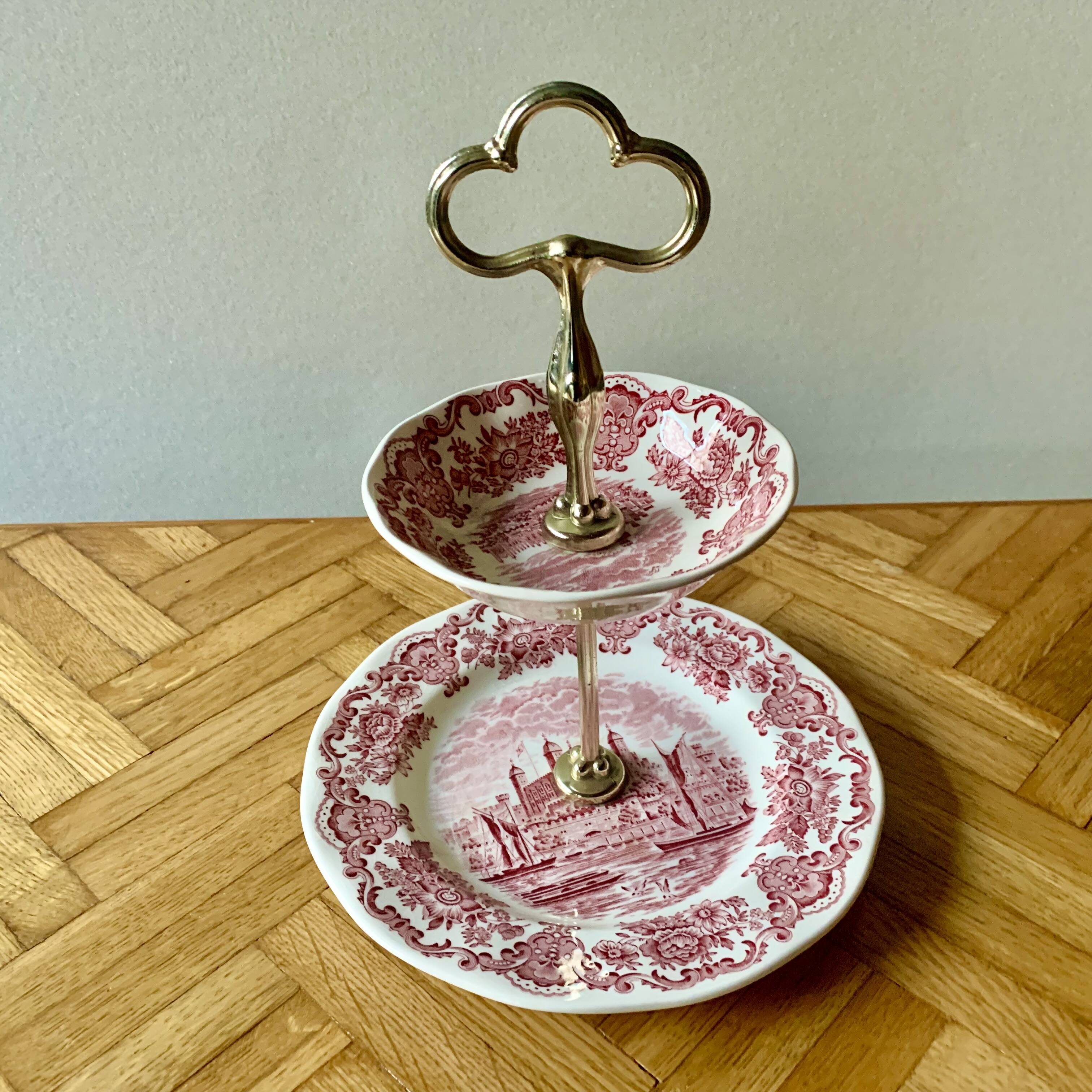 Antique double-decker servant - Enoch Wedgwood (Tunstall) Ltd - Royal Homes of Britain - 1960