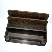 Office kit art deco inkwell and wooden letter holder macassar way 1930-1940