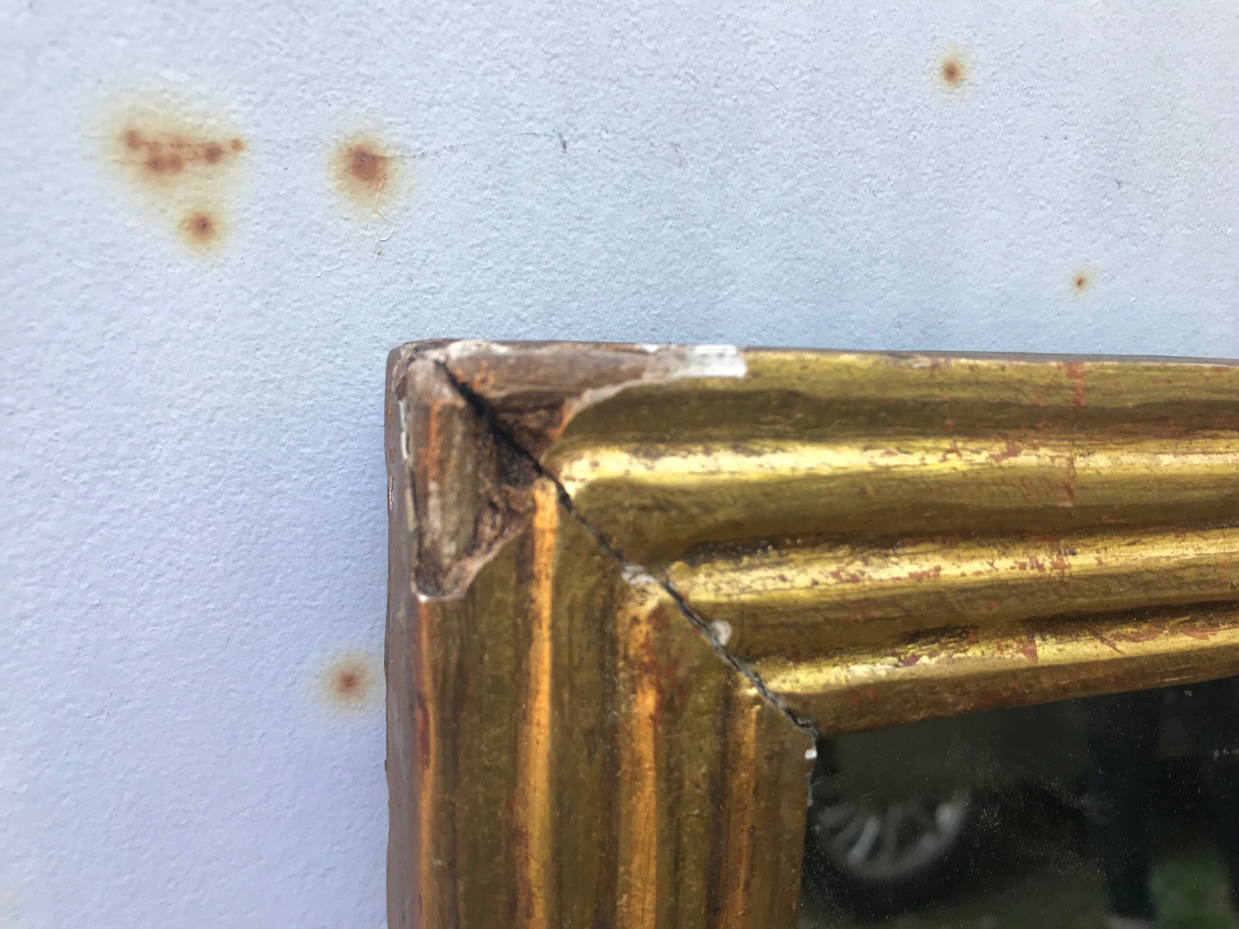 Mirror in between ancient gold leaf 31x97cm