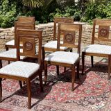 Suite of 6 mahogany chairs directoire