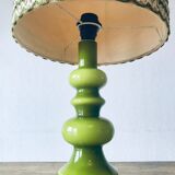 Vintage green glass lamp
