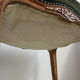 Louis XV footrest in carved wood and green velvet