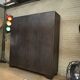 Industrial cabinet 4 doors in metal 1950