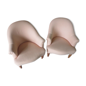 Paire de fauteuils crapaud